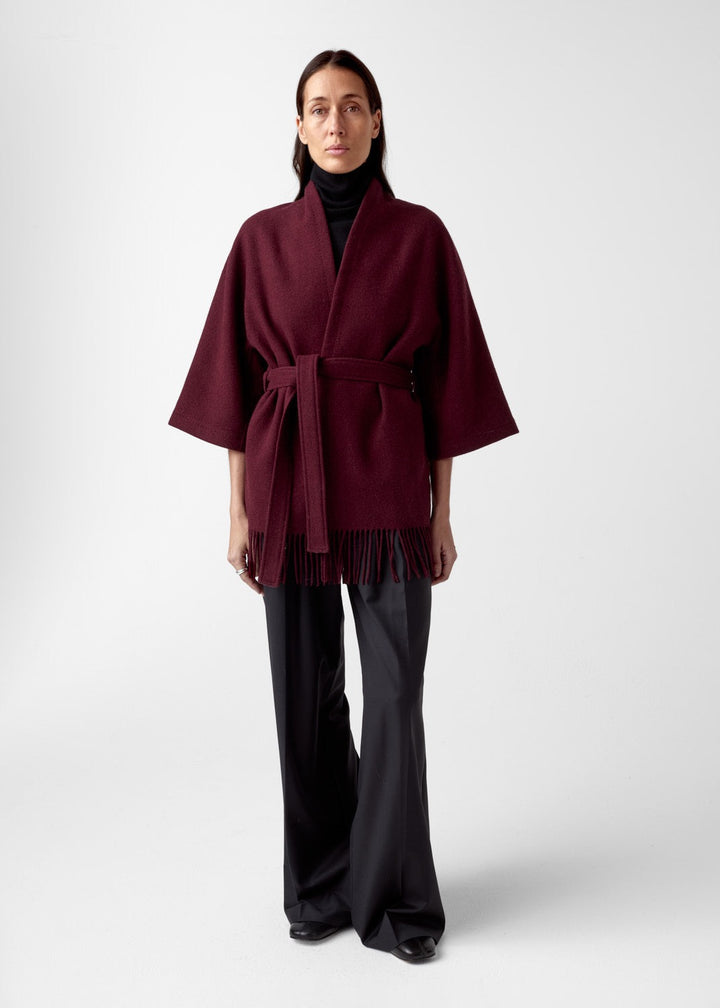 Akila Lambwool Jacket, Burgundy