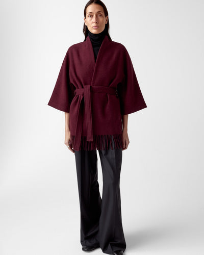 Akila Lambwool Jacket, Burgundy