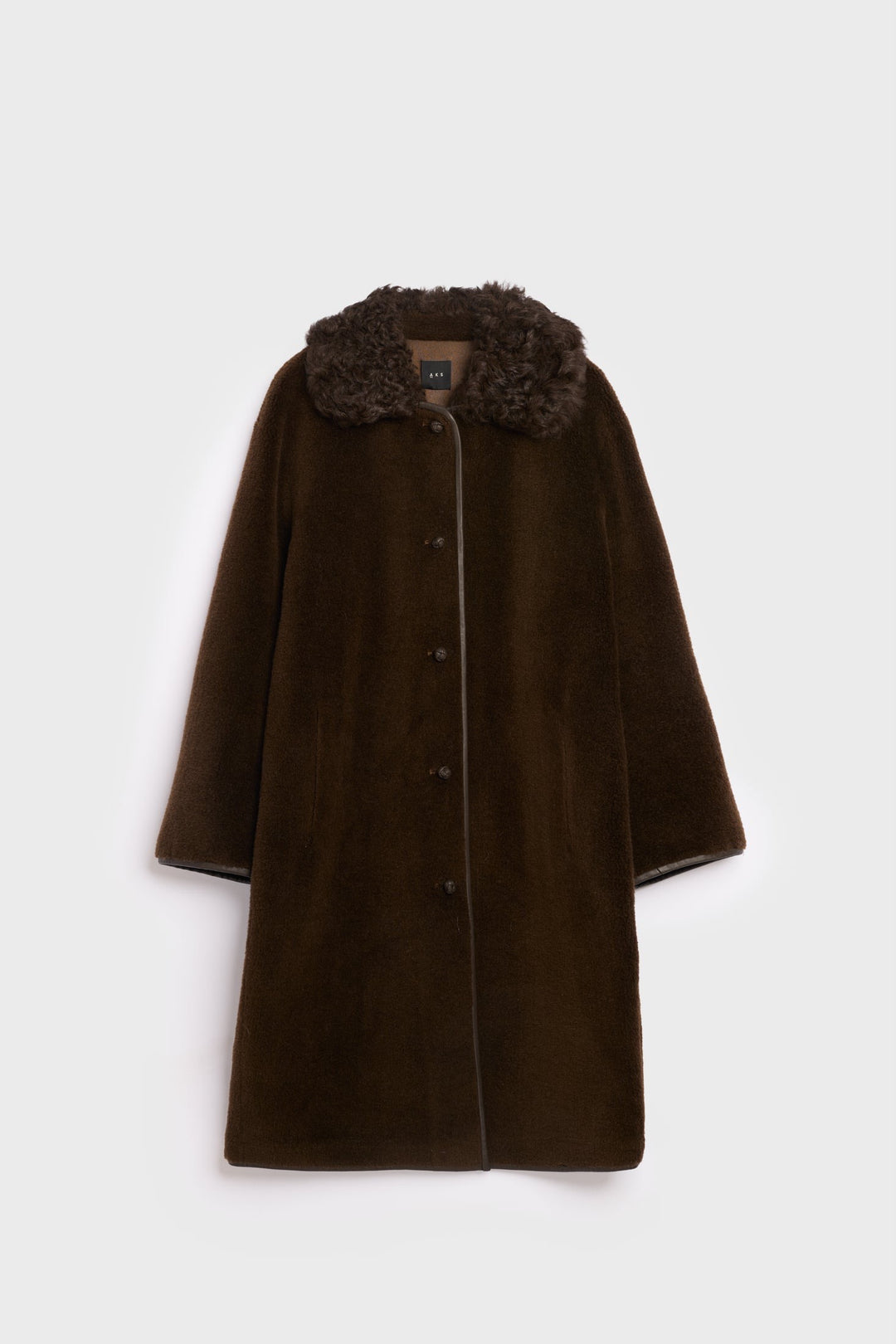 Elda Lamb Fur Coat , Espresso