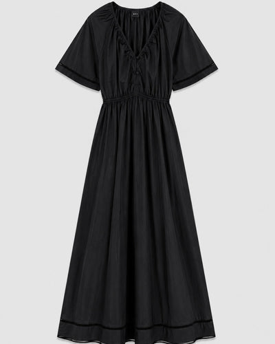 Fiola Poplin Dress, Black