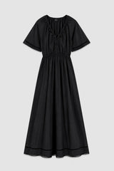 Fiola Poplin Dress, Black
