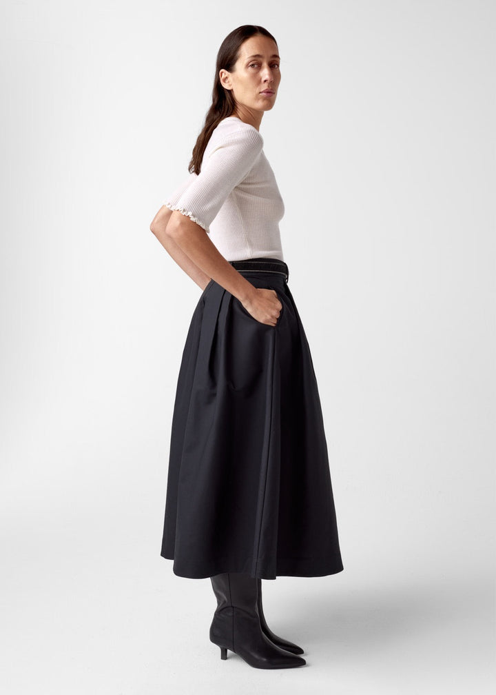 Anna Cotton Skirt, Black