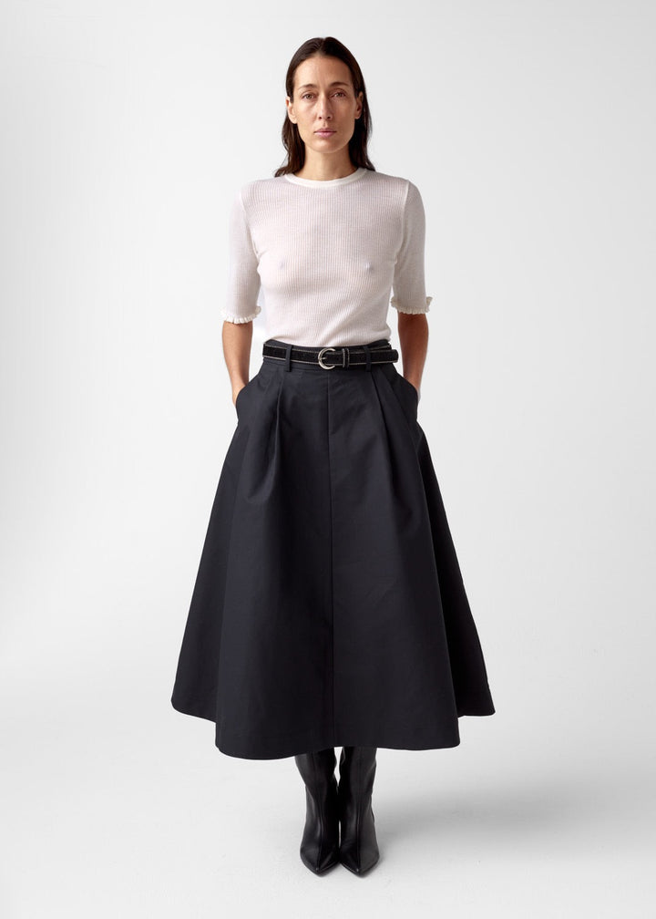 Anna Cotton Skirt, Black