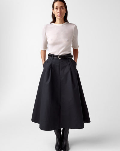 Anna Cotton Skirt, Black