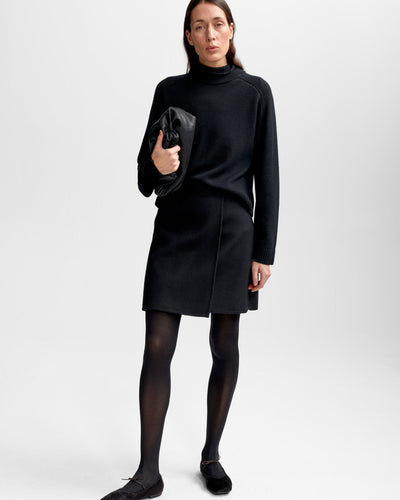 Kaia Wool Skirt, Black