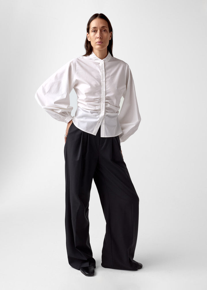 Velora Poplin Shirt, White