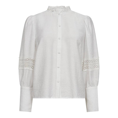 Angus Lace Shirt, White