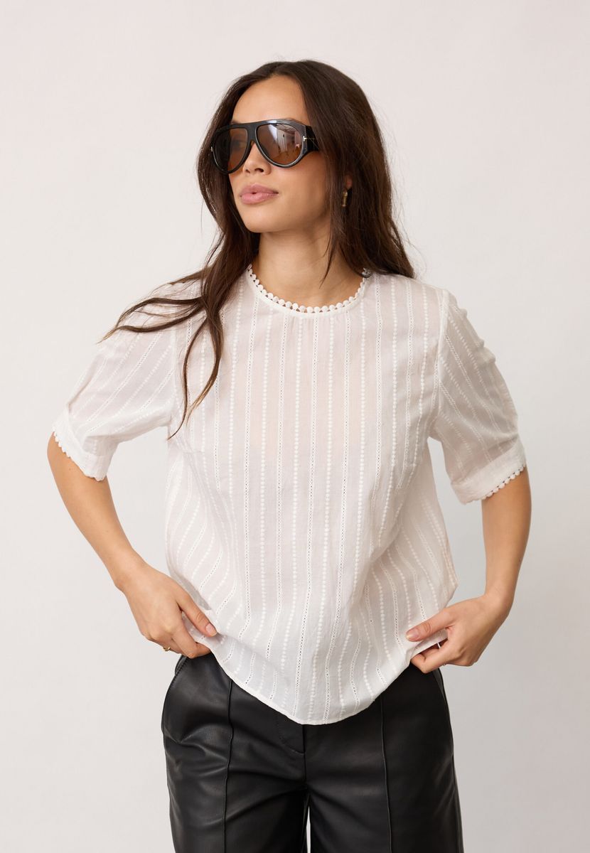 BessiCC SS Blouse, OffWhite