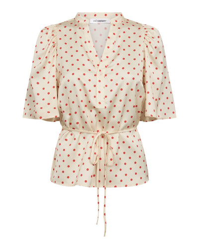 CambriaCC Dot Blouse, OffWhite