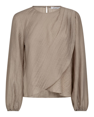 ConnyCC Drape Blouse, Mink