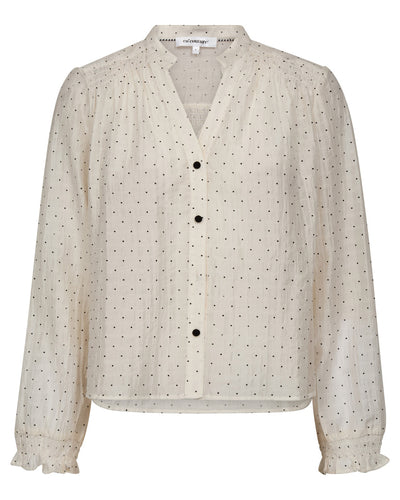 DallyCC Dot V-Shirt, Offwhite