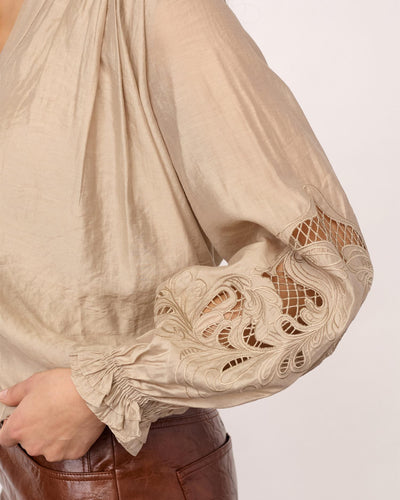 DelinCC Balloon Emb Shirt, Mink
