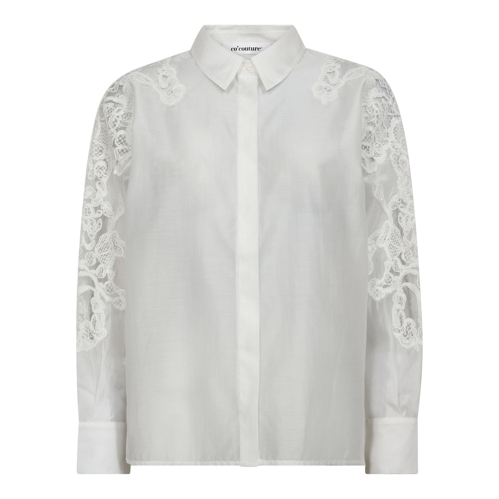 Co`couture hvit bluse - forfra
