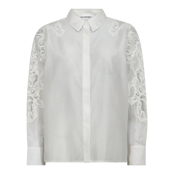 Co`couture hvit bluse - forfra