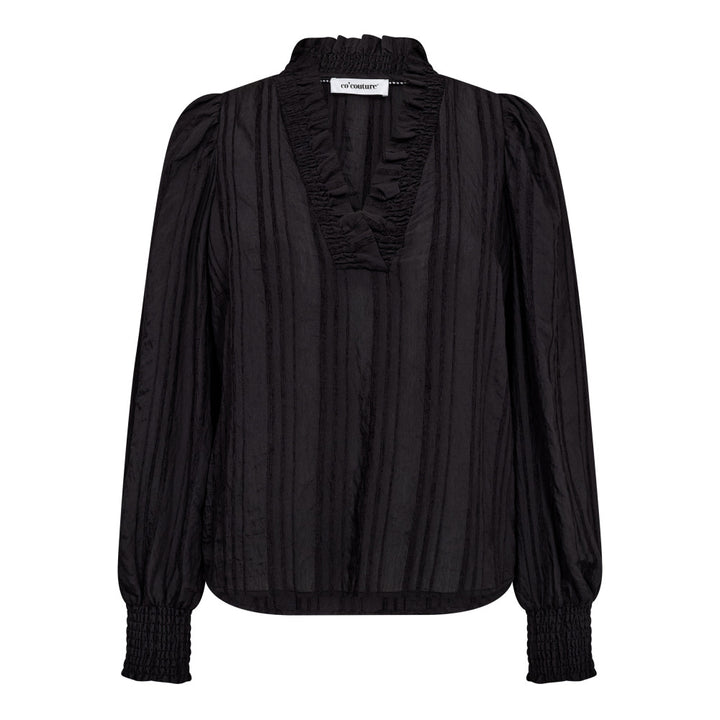 Co`couture svart bluse - forfra