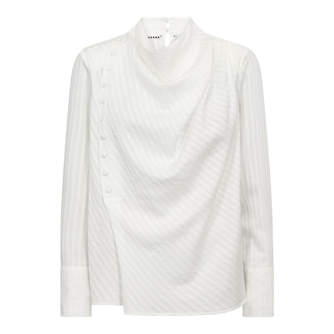 SenneCC Button Blouse, White