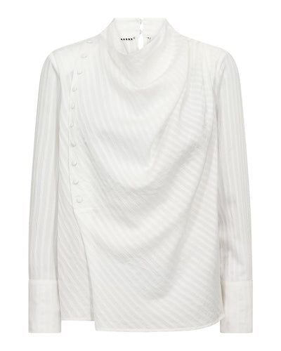 SenneCC Button Blouse, White