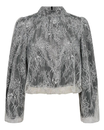 SimiliCC Lace Balloon Blouse, Bone