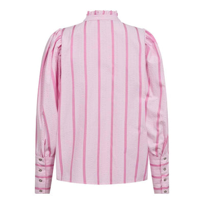Tessie Stripe Puff Shirt, Pink