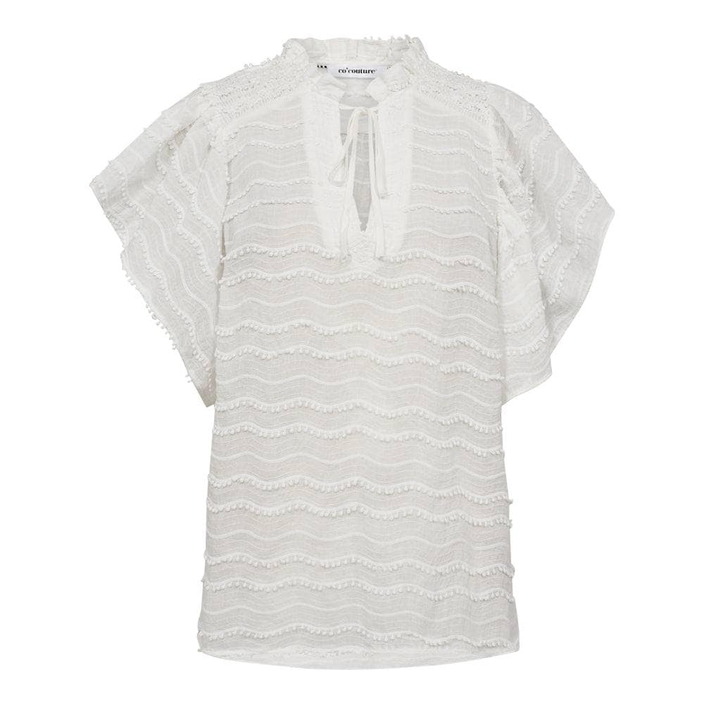 Waveding Frill Top, Off White