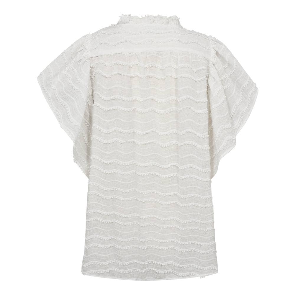 Waveding Frill Top, Off White