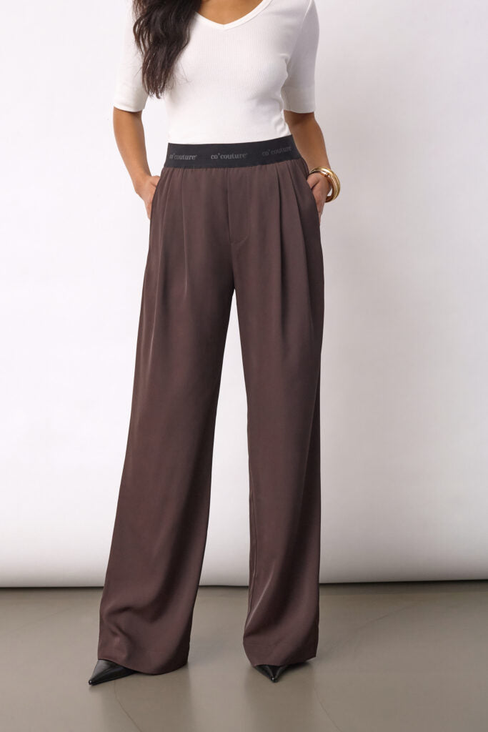 AliniCC Logo Pant, Dark Brown