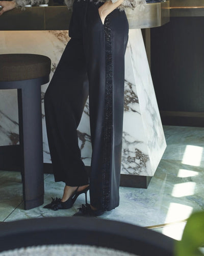 AminaCC Logo Shimmer Pant, Black