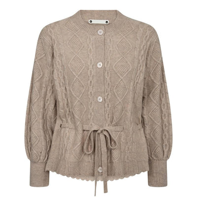 RowCC Cable Cardigan, Bone