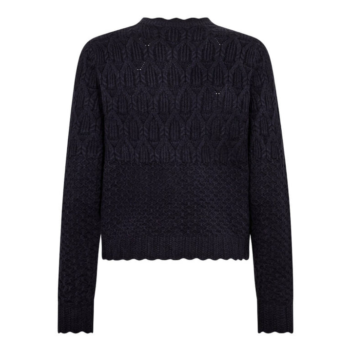 RowCC Pointelle Cardigan, Navy