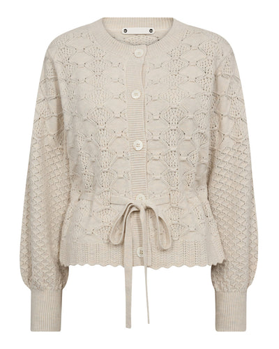 RowCC Pointelle Tie Cardigan, Ivory