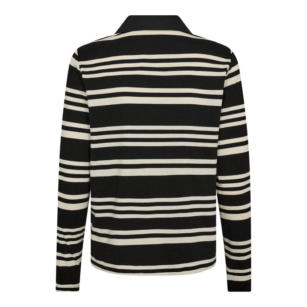 MalucaCC Stripe Polo, Black