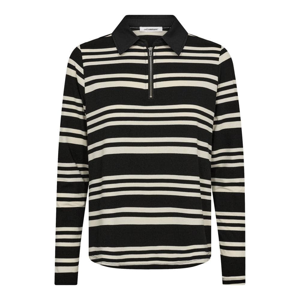 MalucaCC Stripe Polo, Black