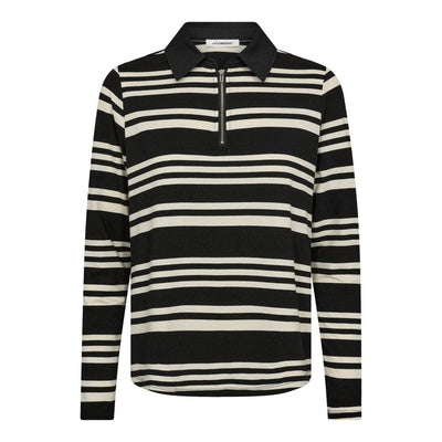 MalucaCC Stripe Polo, Black