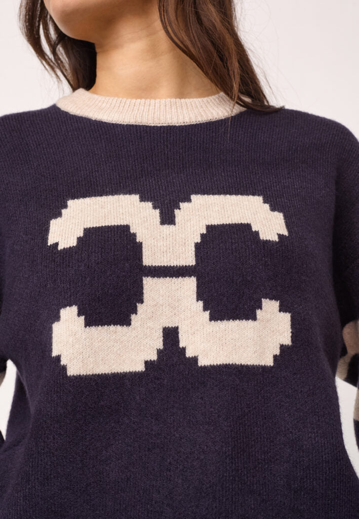 RowCC Coco Logo Knit, Navy