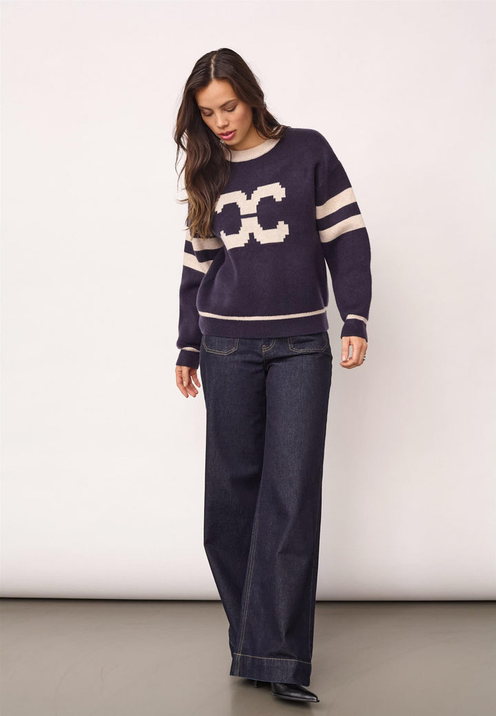 RowCC Coco Logo Knit, Navy