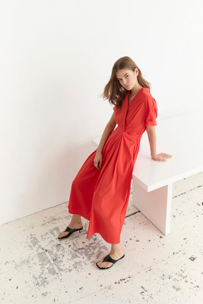 ElaraCC Wrap Dress, Flame
