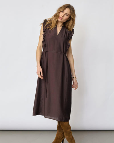 HeraCC Frill Dress, Dark Brown
