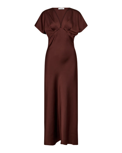 SafiraCC V-Dress, Dark Brown