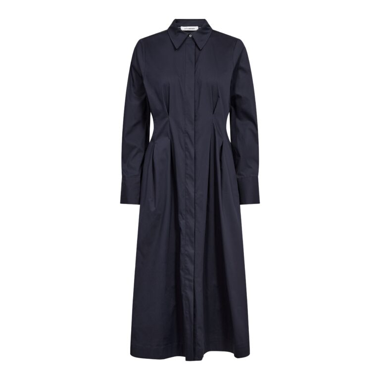 SannaCC Shirt Long Dress, Navy