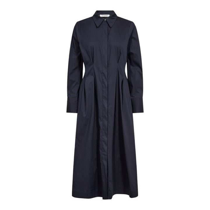 SannaCC Shirt Long Dress, Navy