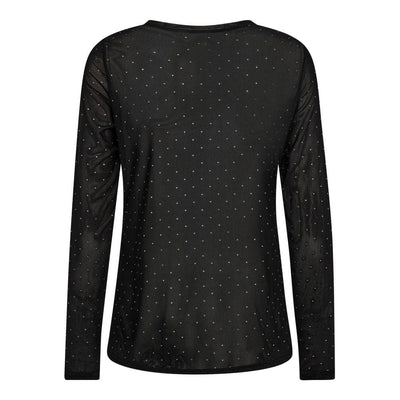 Crystal Mesh Blouse, Black