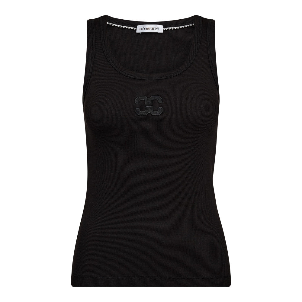 Co`couture svart overdel singlet - forfra