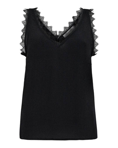 PerinCC Lace Singlet, Black
