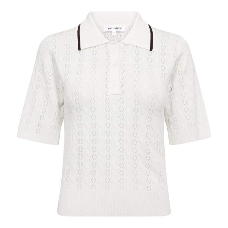 LueCC SS Polo Knit, OffWhite