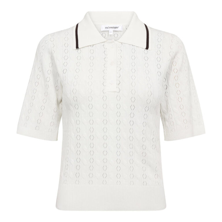 LueCC SS Polo Knit, OffWhite