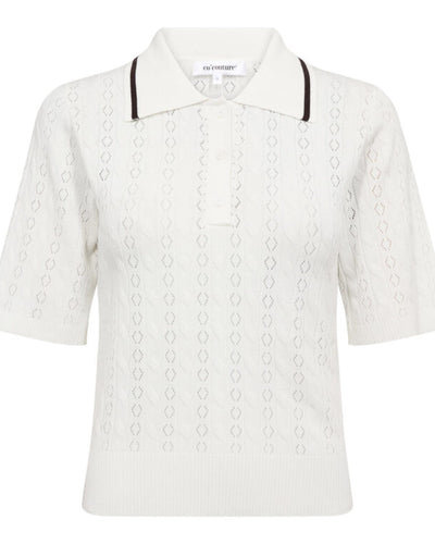 LueCC SS Polo Knit, OffWhite