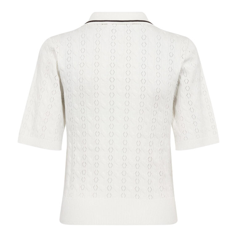 LueCC SS Polo Knit, OffWhite