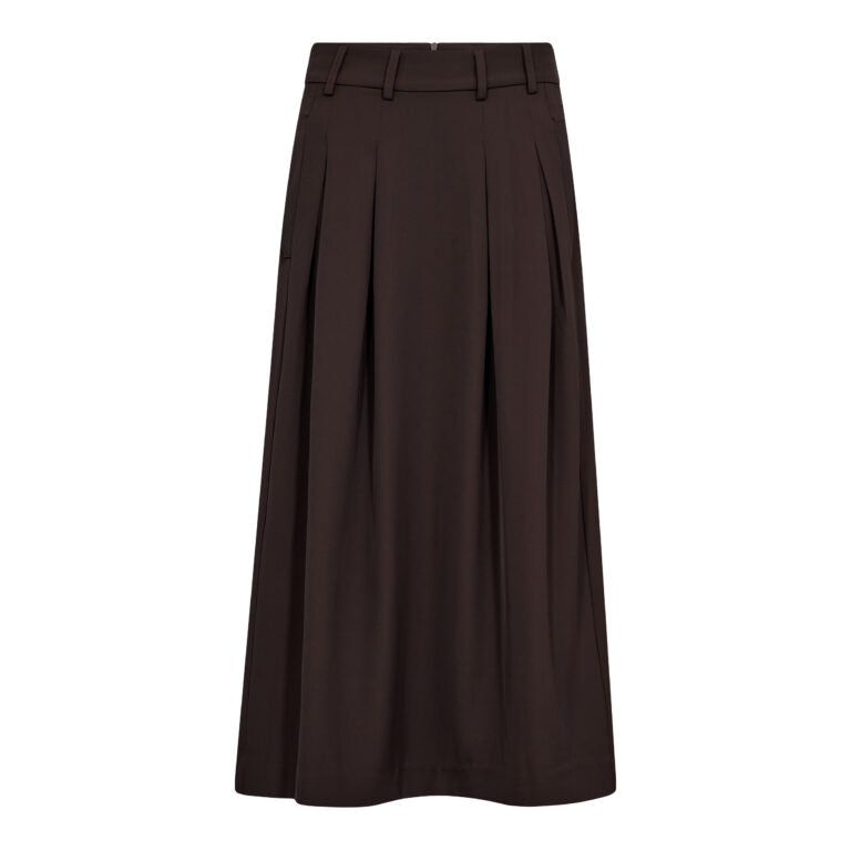 AliniCC Anya Pleat Skirt, Dark Brown