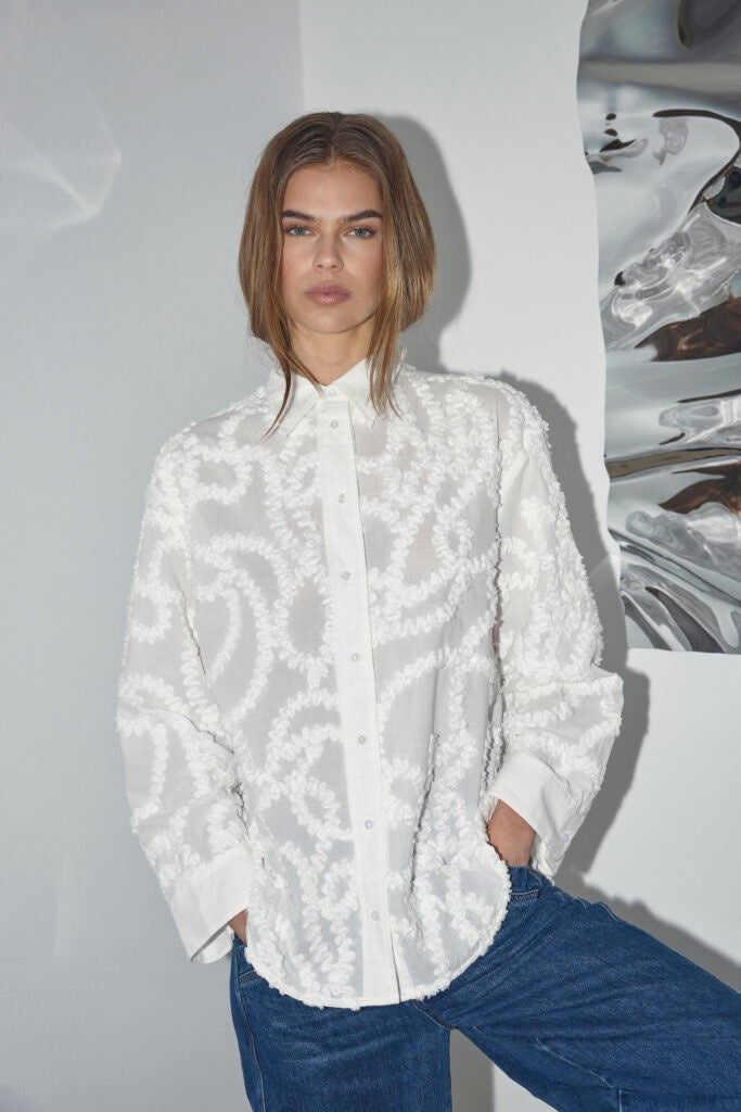 BrynnCC Structure Shirt, White