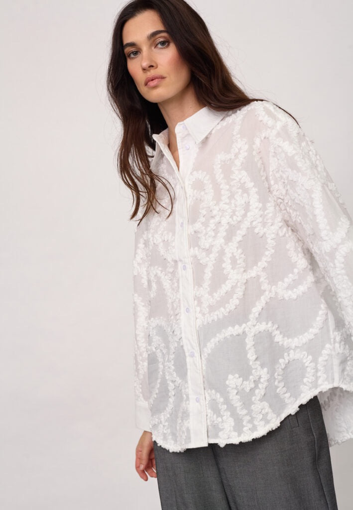 BrynnCC Structure Shirt, White